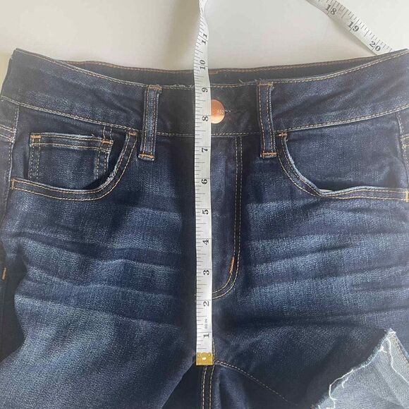 American Eagle Hi Rise Shortie Cutoff Denim Shorts size 4 - Picture 7 of 8